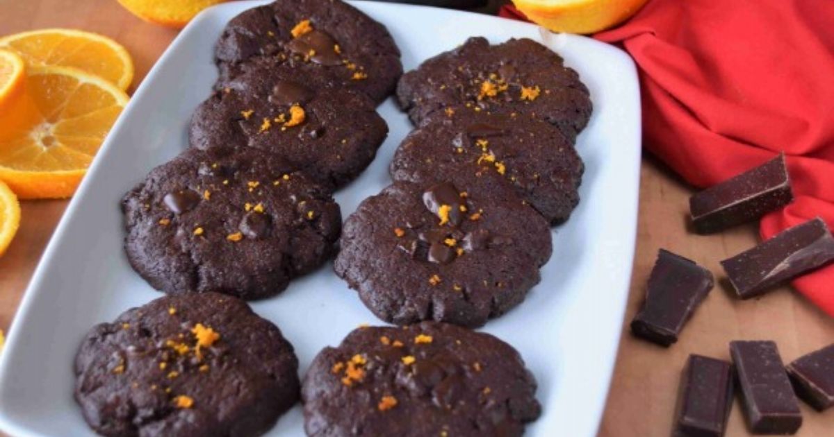 Schoko Orangen Brownie Cookies