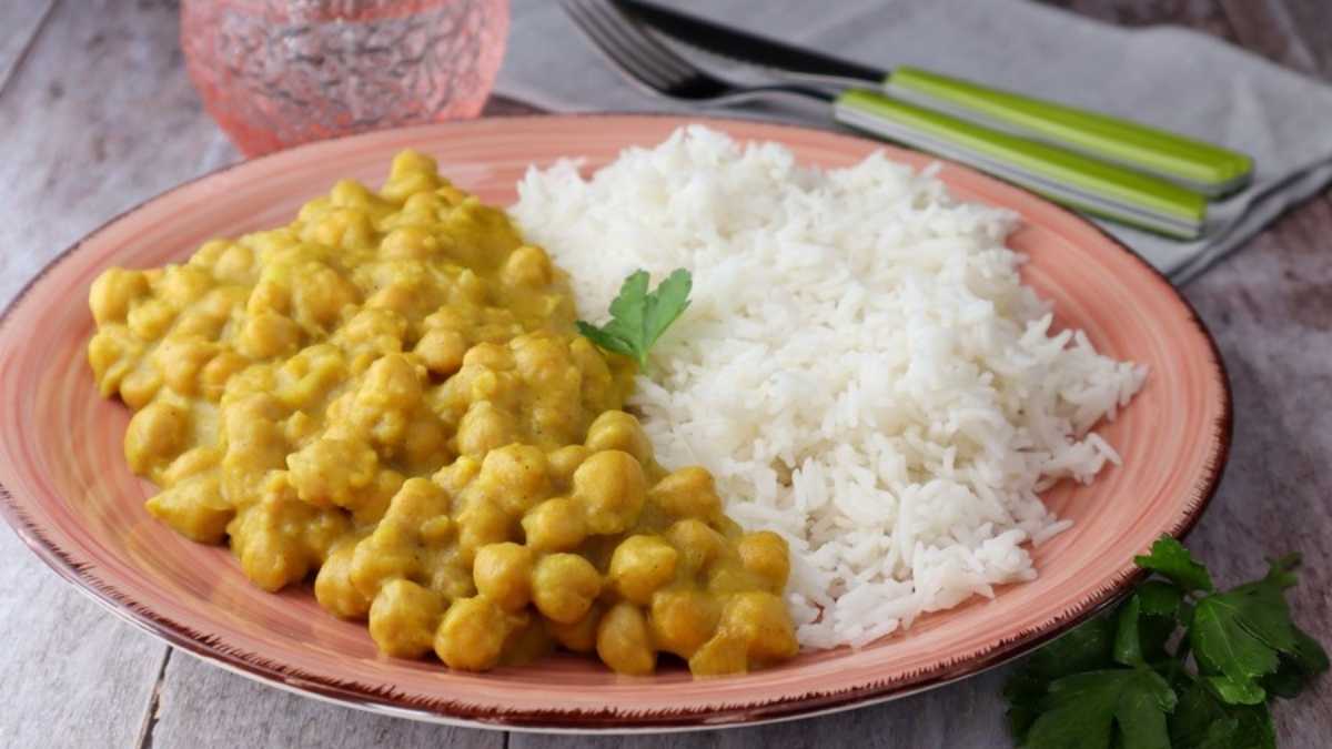 Kichererbsen Curry mit Basmati Reis